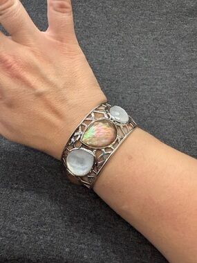 Ippolita 
Large Mother of Pearl & Quartz Cuff Bracelet